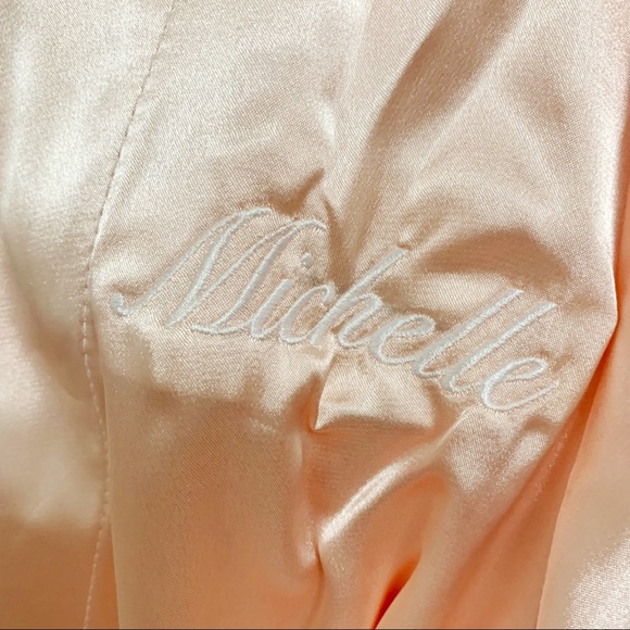 Pink Satin Robe / Dressing Gown - Picture 2 of 3